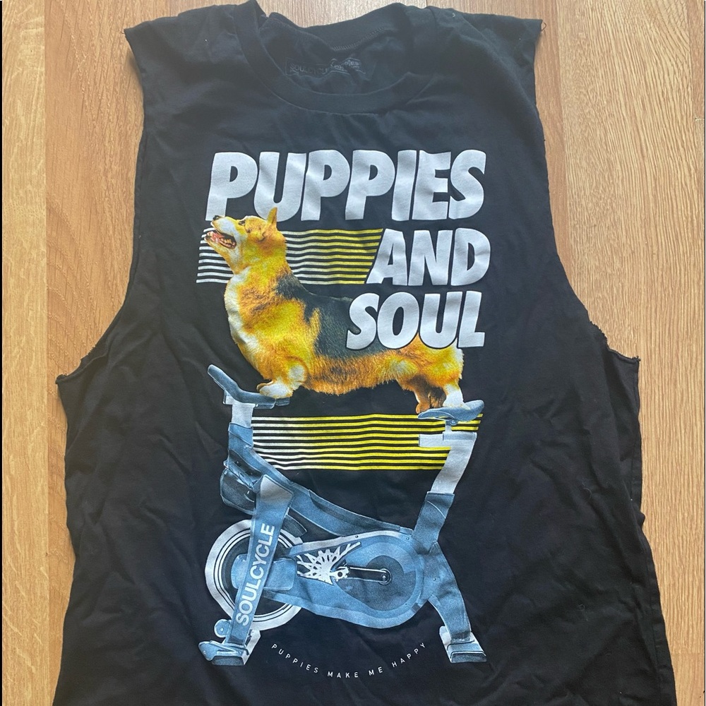 Puppies Make Me Happy x SoulCycle tank